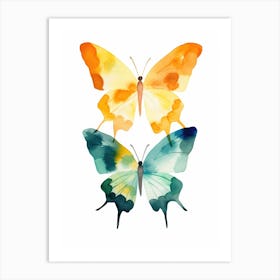 Watercolor Butterflies 11 Art Print