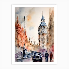 London Akvarell Art Print