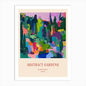Colourful Gardens Butchart Gardens Canada 3 Red Poster Art Print