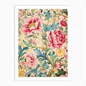 Floral Wallpaper 245 Art Print