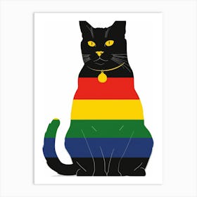 Rainbow Cat 3 Art Print