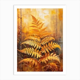 Autumn Fern Painting 4 Art Print