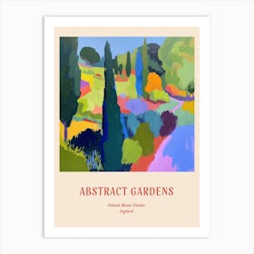 Colourful Gardens Hidcote Manor Garden United Kingdom 1 Red Poster Art Print