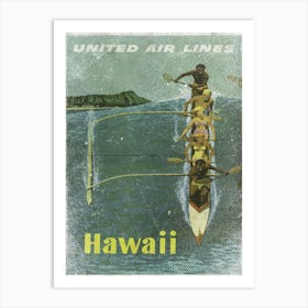 Vintage Travel Poster ― United Air Lines Hawaii Art Print