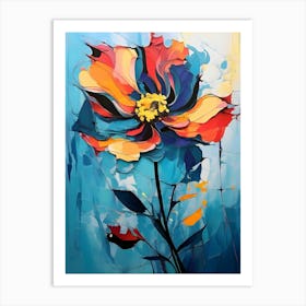 Abstract Flower Painting 27 Art Print