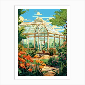 Jardin Botanique De Montreal Gardens Illustration 2 Art Print