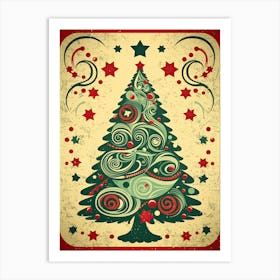 Christmas Tree, Vintage Art Print