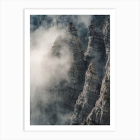 Steep Rocky Cliffs Art Print