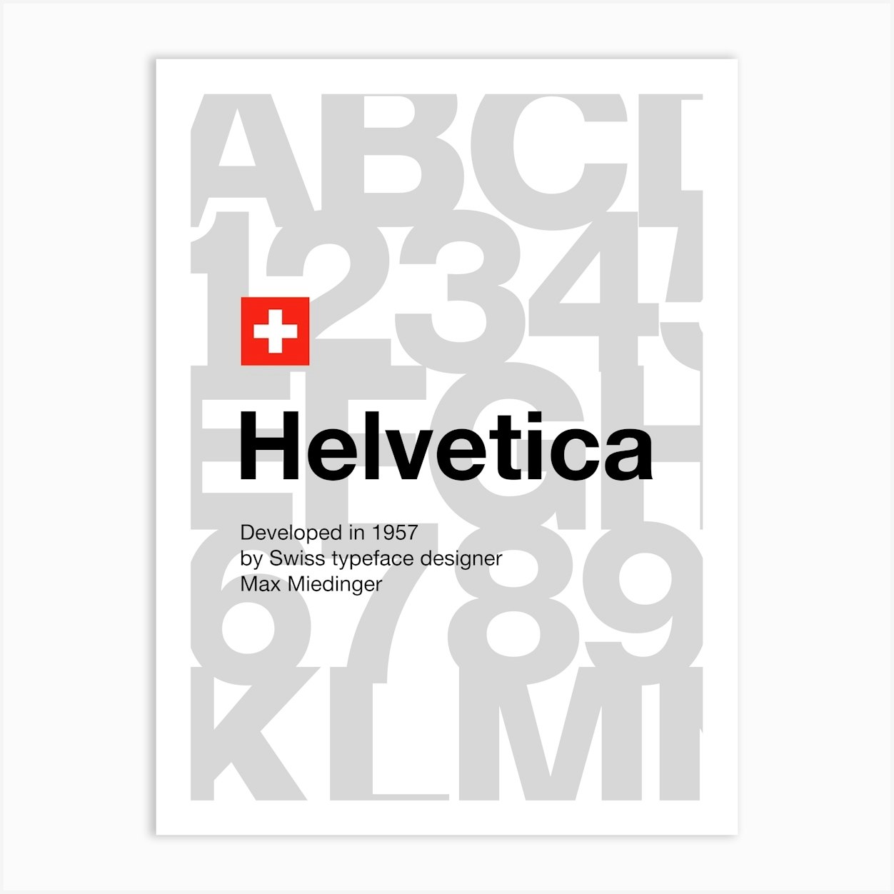 Helvetica font poster, 1957 — design typography poster 1 Affiche