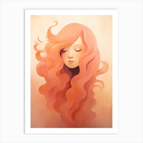 Girl With Long Hair 2 Art Print