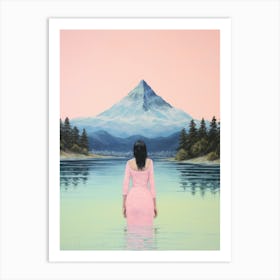 mountain landscape illustration 1 Art Print