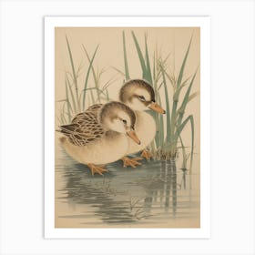 Cute Duckling Illustration 2 Art Print