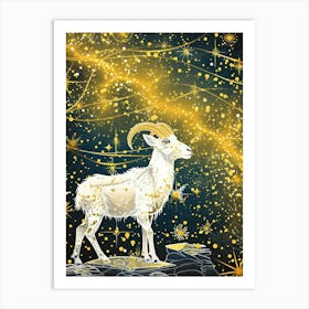 Zodiac Goat Art Print