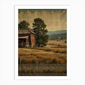 Barn On The Prairie Art Print