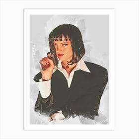 Mia Wallace Pulp Fiction Art Print