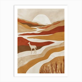 Deer In The Desert Art Print