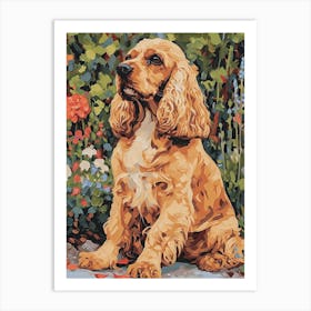 Cocker Spaniel Acrylic Painting 3 Art Print