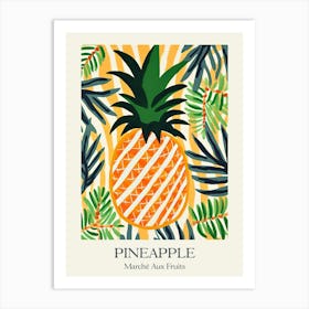 Marche Aux Fruits Pineapple Fruit Summer Illustration 3 Art Print