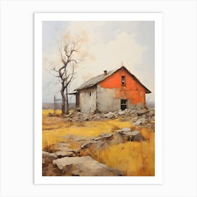 Old Stone Farm Warm Tones 2 Art Print