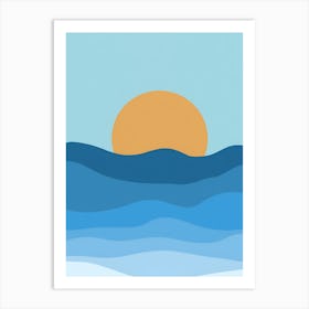 Sunset Over The Ocean 7 Art Print