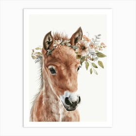 Doe With Flowers Art Print