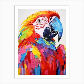 Colourful Bird Painting Macaw 1 Art Print