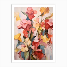 Fall Flower Painting Impatiens 2 Art Print