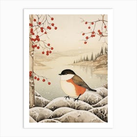 Bird Illustration Dipper 2 Art Print