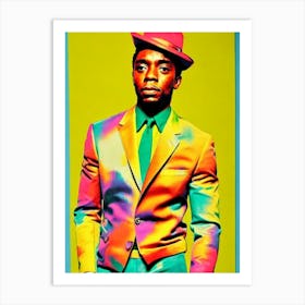 Chadwick Boseman Colourful Pop Movies Art Movies Art Print