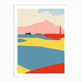 Cemaes Bay 2 Anglesey Wales Midcentury Art Print