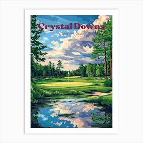 Crystal Downs Golf Club Travel Illustration Art Print