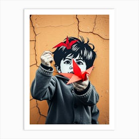 Origami Boy Art Print