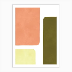 Boho geometric rectangles 7 Art Print