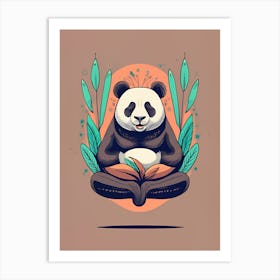 Panda Bear Meditation Art Print