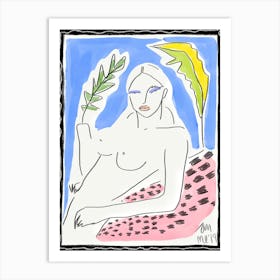 Watercolor Nude Art Print