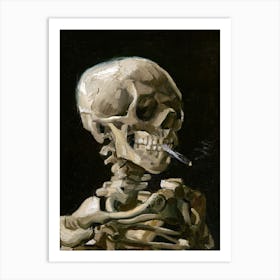 Head Of A Skeleton With A Burning Cigarette; Vincent Van Gogh Art Print