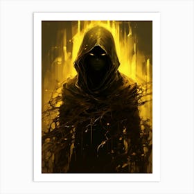 Dark Hooded Man 1 Art Print