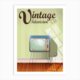 Vintage Television Co Art Print