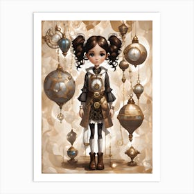 Steampunk Girl Art Print