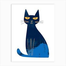 Blue Cat Art Print