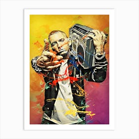 Eminem Rapper Mix Art Print