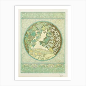 Lady In Green Art Print