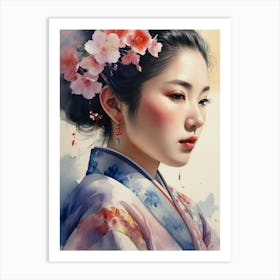 Asian Girl Art Print