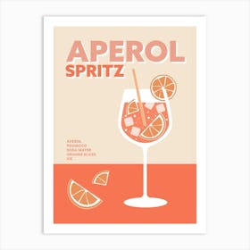Aperol Spritz Cocktail Colourful Drink Wall Poster Art Print
