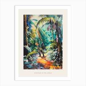 Dinosaur In The Sunlight In The Jungle Poster Art Print