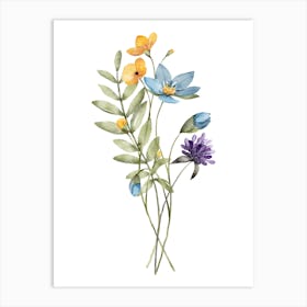 Watercolor Flowers 28 Art Print