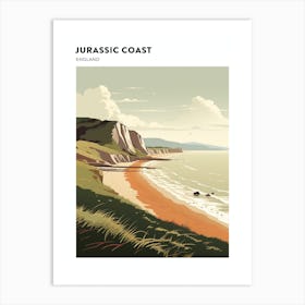 Jurassic Coast England 4 Hiking Trail Landscape Poster Art Print