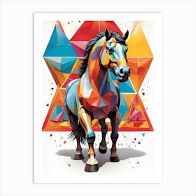 Polygonal Horse Art Print