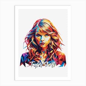 Taylor Swift 01 Portrait Music Icon WPAP Pop Art Style Art Print