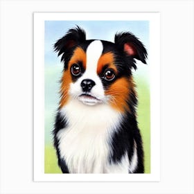 Japanese Chin 3 Watercolour Dog Art Print